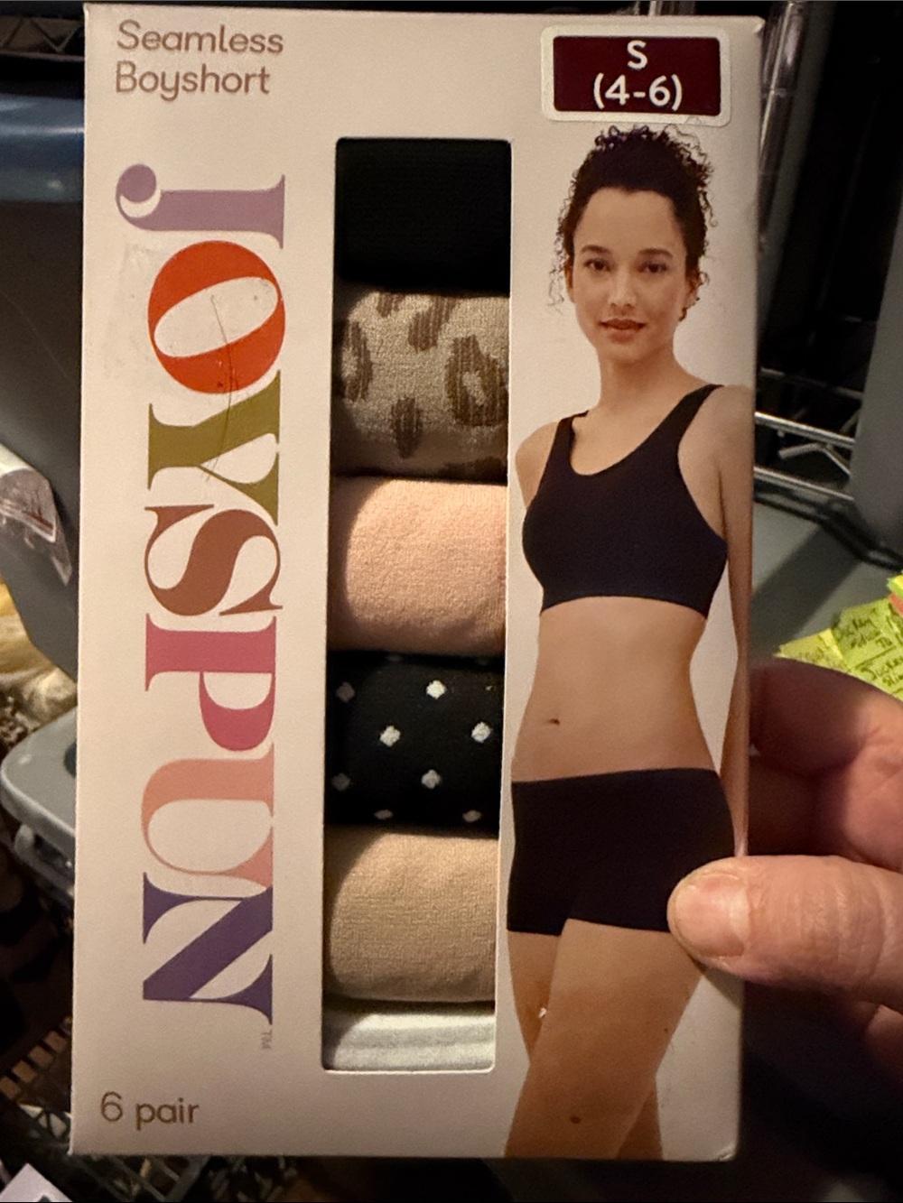 💜Joyspun Seamless Boyshort Panties 6Pack Size:Small(4-6)